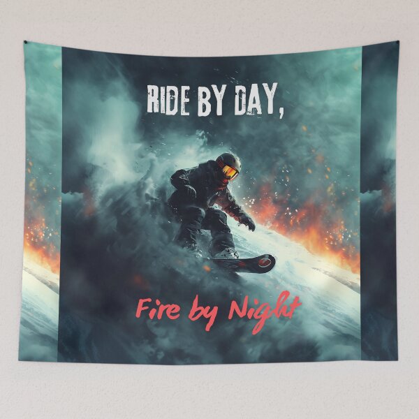 Item preview, Ride By Day, Fire By Night Art designed and sold by Obsidian Ink by Wilshire.