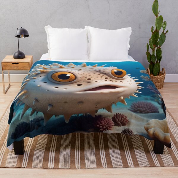 Item preview, Funny Little Spiky Pufferfish In The Ocean designed and sold by TheArtOfPat.