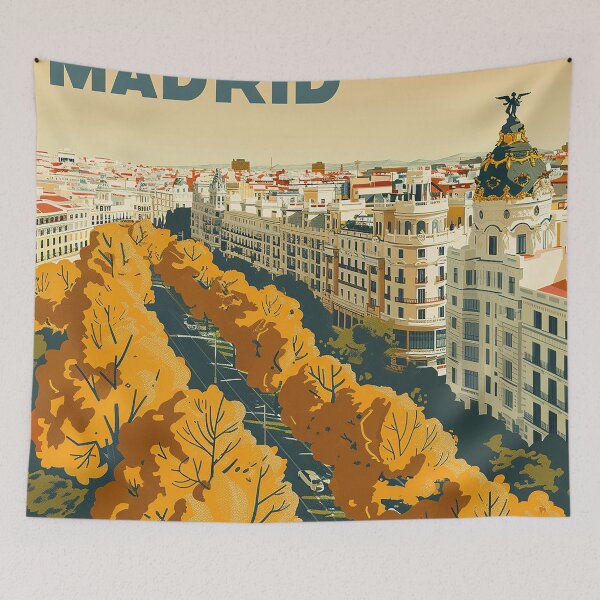 Item preview, Retro Madrid Illustration designed and sold by nomiraclehere.
