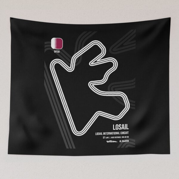 Item preview, Losail Race Track (B&W) designed and sold by Mariel  Toigo.