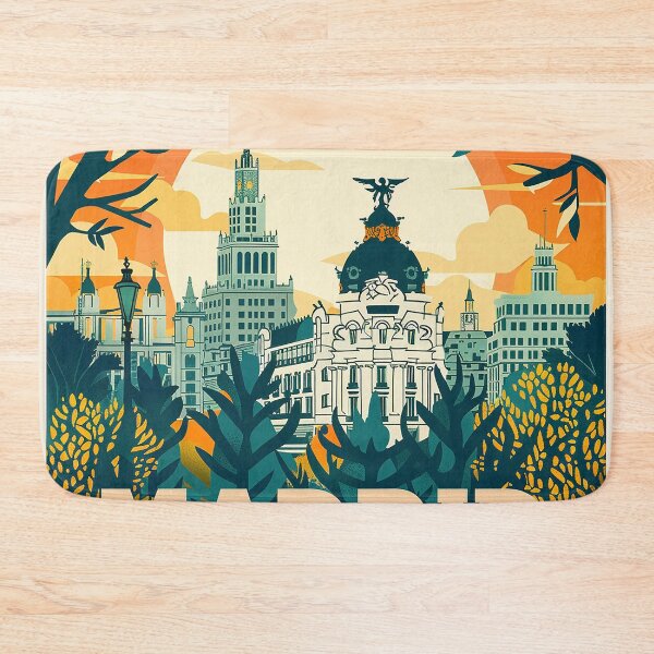 Artikelvorschau, Retro Madrid Illustration entworfen und verkauft von nomiraclehere.