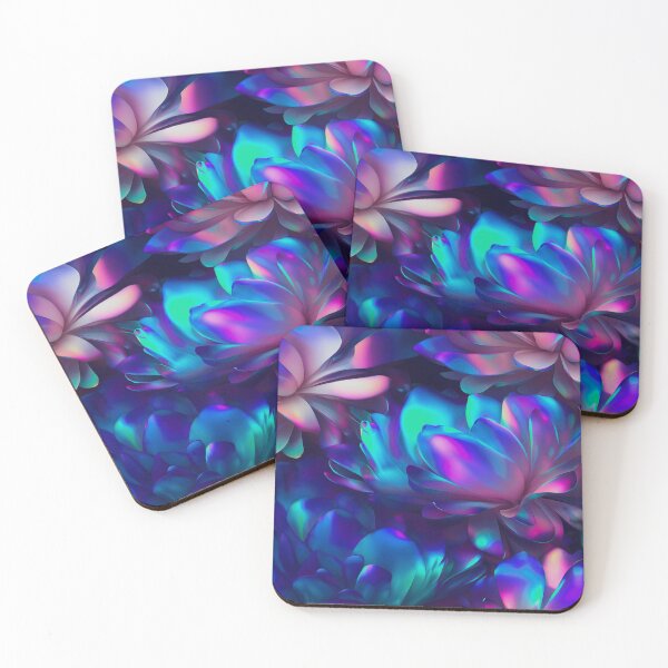 Item preview, Azure Dark Blue Iridescent Floral designed and sold by ArtC-Designs by Kathy Higgins.