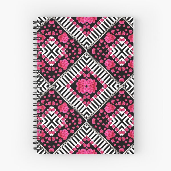 Item preview, ABSTRACT BLACK & WHITE ROSE  PATTERNED ART designed and sold by sharlesart.
