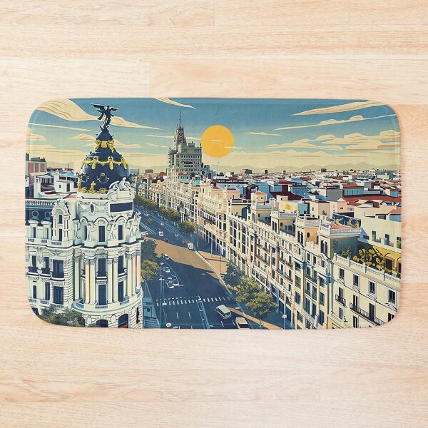 Item preview, Retro Madrid Illustration designed and sold by nomiraclehere.