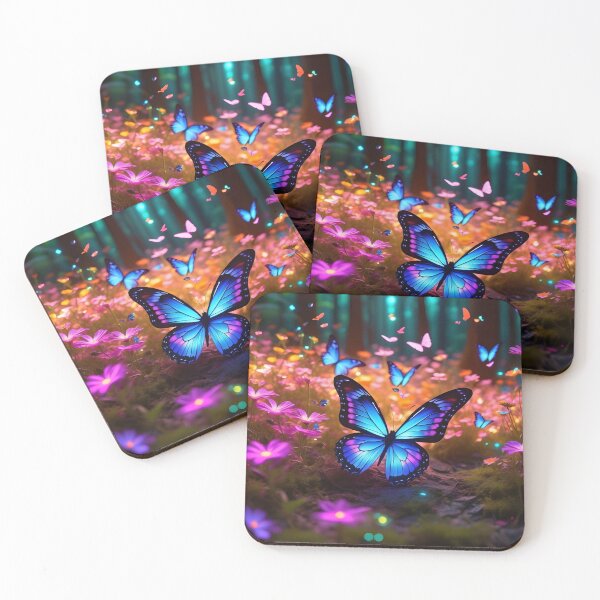Item preview, Crystal Glowing Butterflies in a Magical Forest designed and sold by Chuck Korringa.