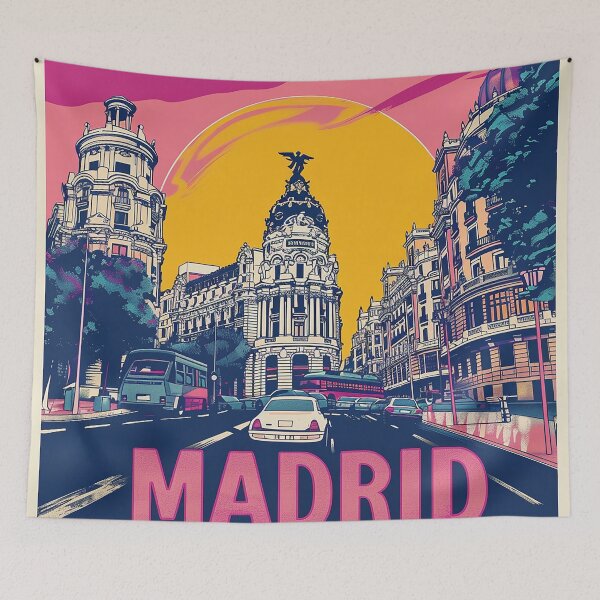 Item preview, Retro Madrid Illustration designed and sold by nomiraclehere.