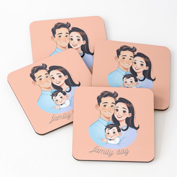 Item preview, Día de la familia - Retrato de familia feliz designed and sold by Animepic222.