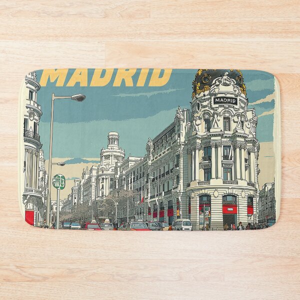 Artikelvorschau, Retro Madrid Illustration entworfen und verkauft von nomiraclehere.
