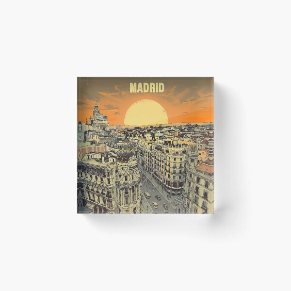 Artikelvorschau, Retro Madrid Illustration entworfen und verkauft von nomiraclehere.
