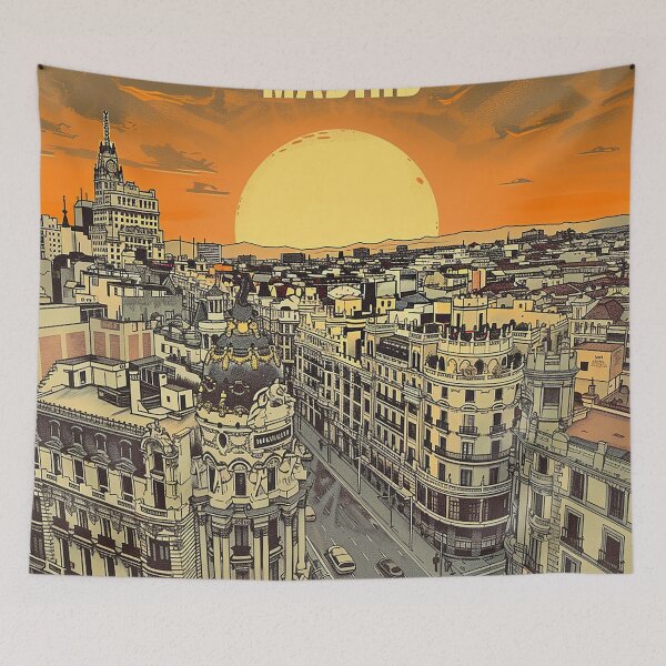 Item preview, Ilustración retro de Madrid designed and sold by nomiraclehere.