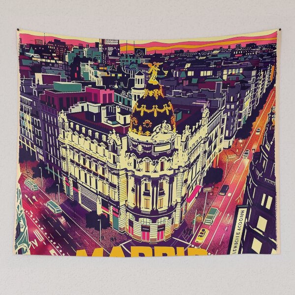 Item preview, Ilustración retro de Madrid designed and sold by nomiraclehere.
