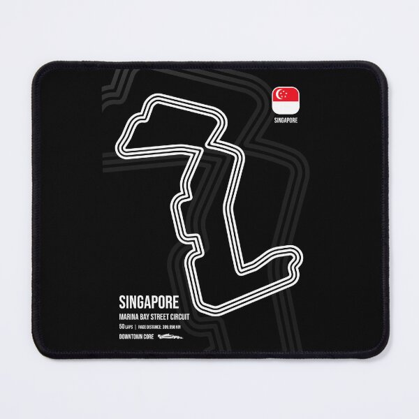Item preview, Singapore Race Track (B&W) designed and sold by Mariel  Toigo.