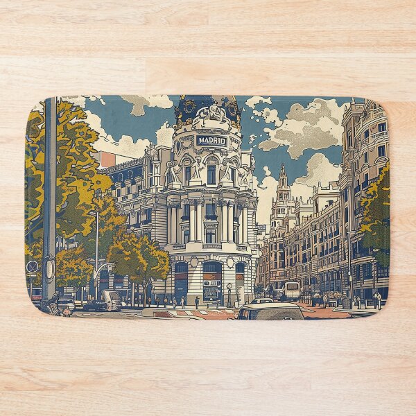 Artikelvorschau, Retro Madrid Illustration entworfen und verkauft von nomiraclehere.