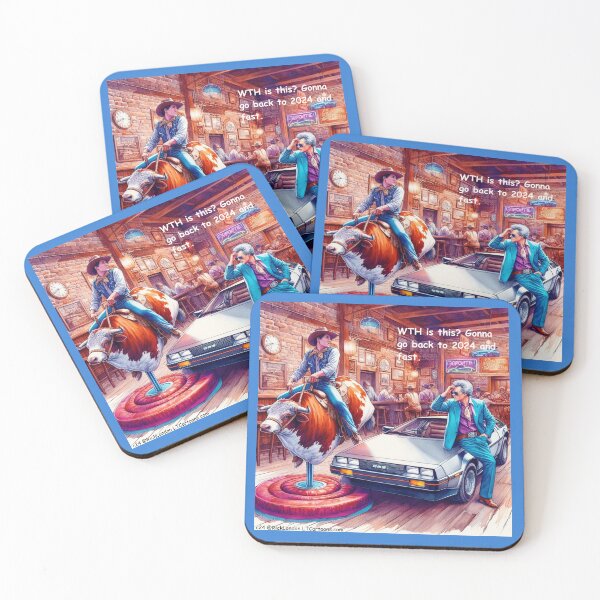 Item preview, A Delorean, Mechanical Bull And Back To The Future Yet Again designed and sold by Rick London Gifts.
