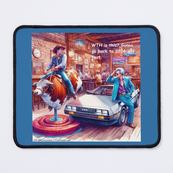 Item preview, A Delorean, Mechanical Bull And Back To The Future Yet Again designed and sold by Rick London Gifts.