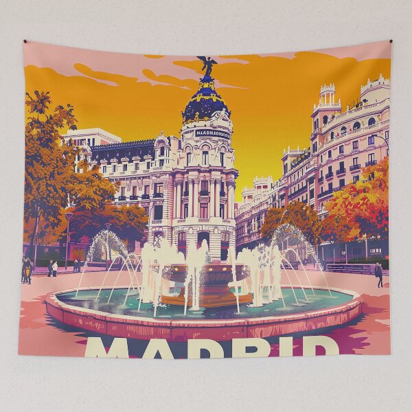Artikelvorschau, Retro Madrid Illustration entworfen und verkauft von nomiraclehere.