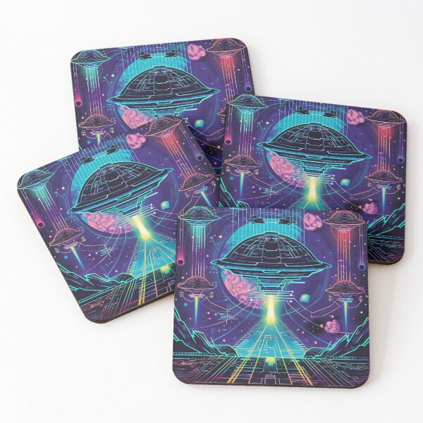 Item preview, Neon Nebula Invasion designed and sold by Retro Type.