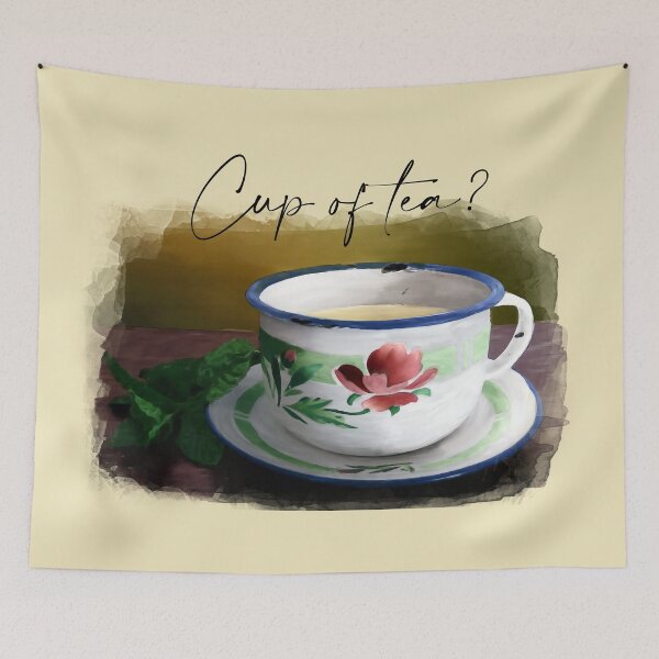 Item preview, Warm Up Your Soul with a Cup of Tea: Watercolor Teacup designed and sold by Doug0276.