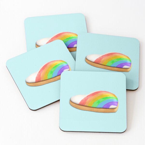 Item preview, Rainbow heart frosted sugar cookies designed and sold by AdventuresOy.