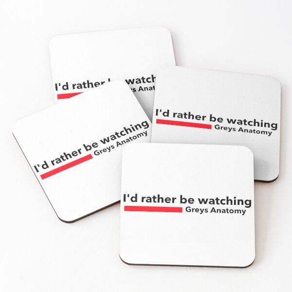 Item preview, I'd Rather Be Watching Greys designed and sold by ZenStitchMotifs.