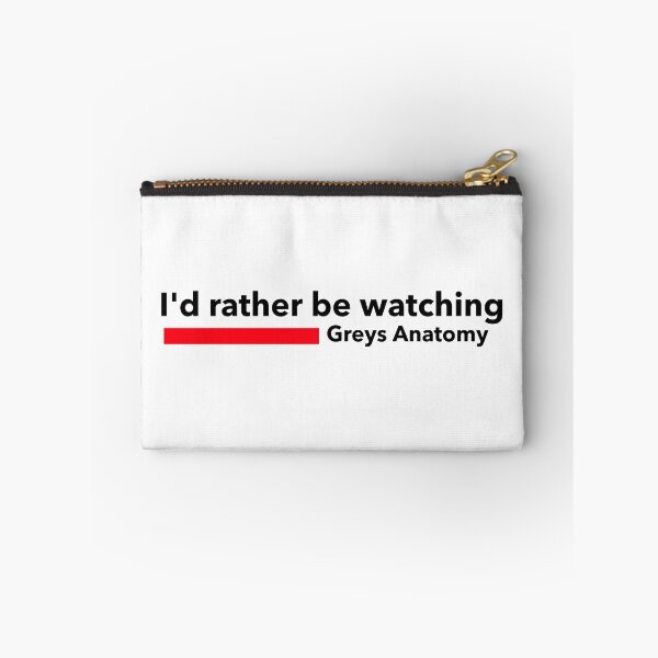 Item preview, I'd Rather Be Watching Greys designed and sold by ZenStitchMotifs.