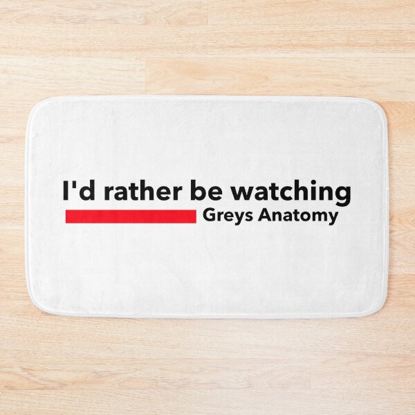 Item preview, I'd Rather Be Watching Greys designed and sold by ZenStitchMotifs.