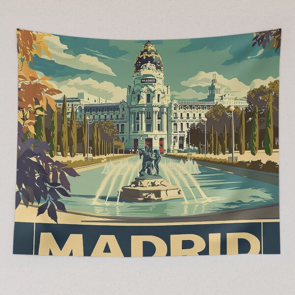 Item preview, Ilustración retro de Madrid designed and sold by nomiraclehere.