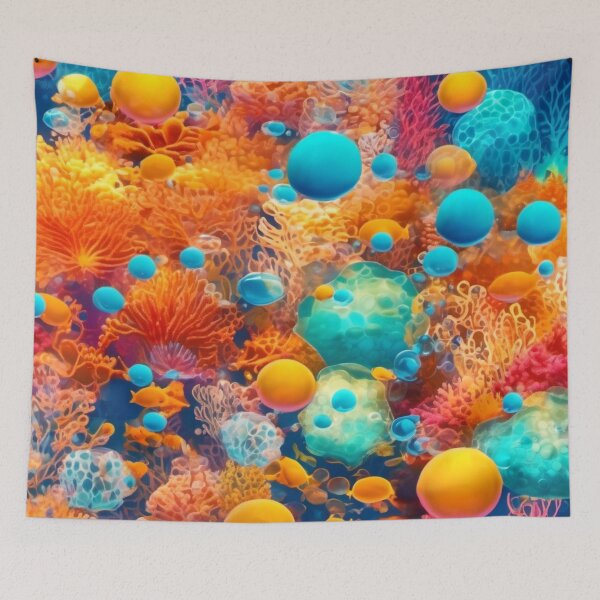 Item preview, Colorful Ocean Underwater Bubbles designed and sold by Health And Fitness Posts e-Store.