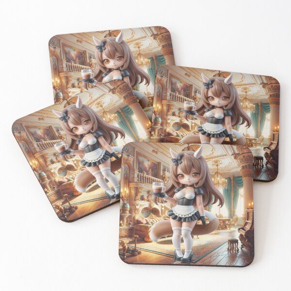 Item preview, Furry Maids Chibi Ponei Brown Lise designed and sold by CHIBI_POPZ.