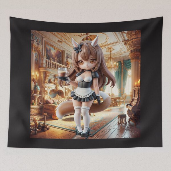 Item preview, Furry Maids Chibi Ponei Brown Lise designed and sold by CHIBI_POPZ.