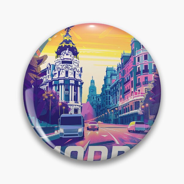 Artikelvorschau, Retro Madrid Illustration entworfen und verkauft von nomiraclehere.