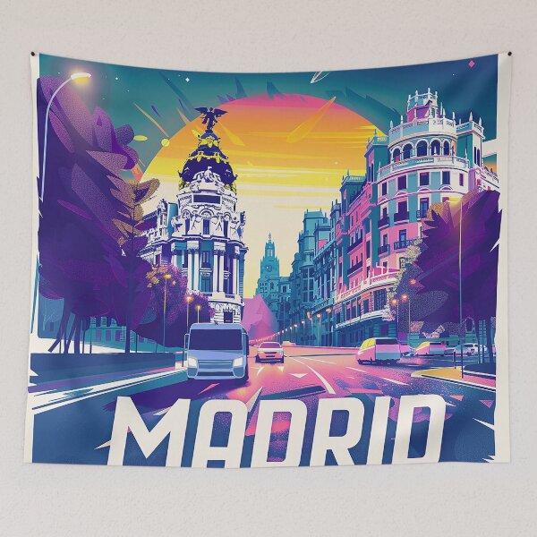 Item preview, Ilustración retro de Madrid designed and sold by nomiraclehere.