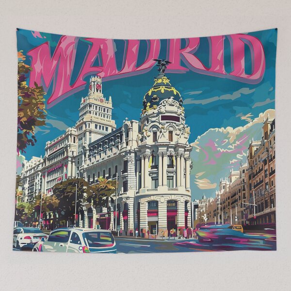 Item preview, Ilustración retro de Madrid designed and sold by nomiraclehere.