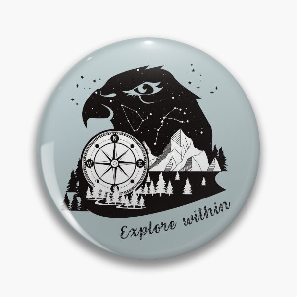 Item preview, Celestial eagle inspirational exploration quote designed and sold by MonochromeEcho.