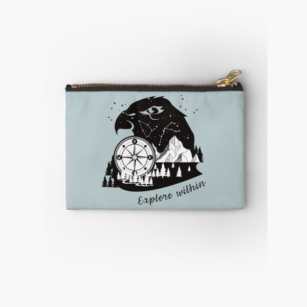 Item preview, Celestial eagle inspirational exploration quote designed and sold by MonochromeEcho.