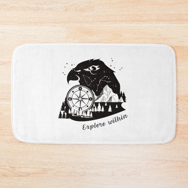 Item preview, Celestial eagle inspirational exploration quote designed and sold by MonochromeEcho.