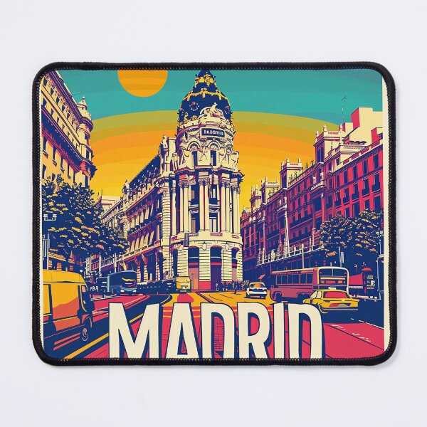 Artikelvorschau, Retro Madrid Illustration entworfen und verkauft von nomiraclehere.