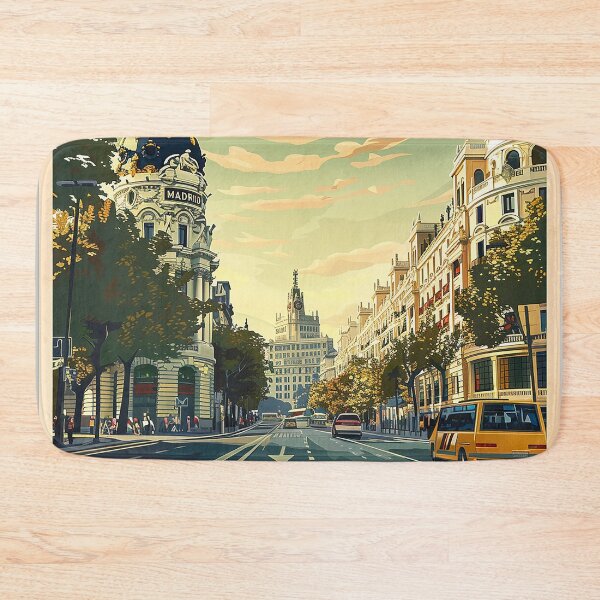 Item preview, Retro Madrid Illustration designed and sold by nomiraclehere.