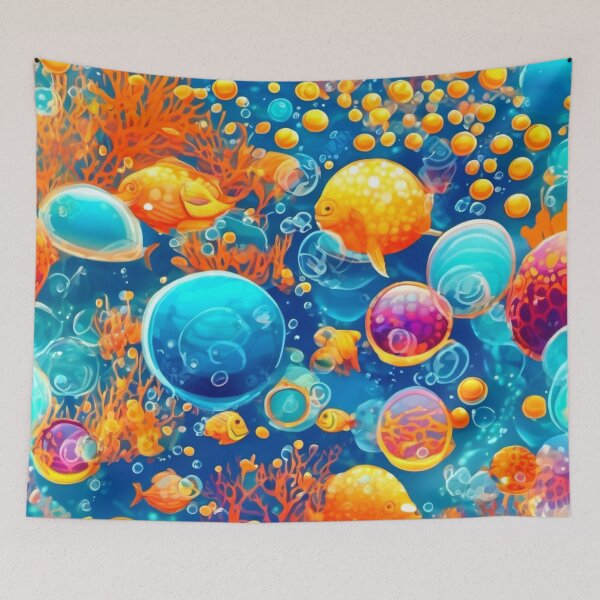 Item preview, Warm Tone Oceanic Bubbles designed and sold by Health And Fitness Posts e-Store.