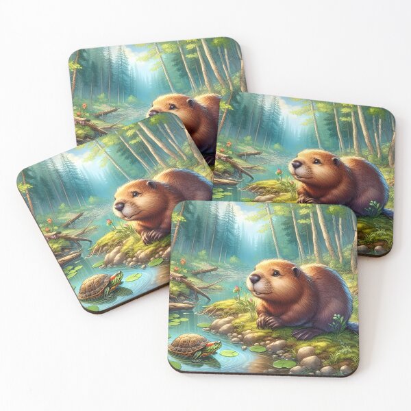 Item preview, Beaver and Turtle Pond designed and sold by BreezyDawnDesigns.