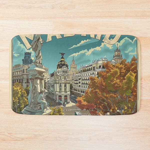 Artikelvorschau, Retro Madrid Illustration entworfen und verkauft von nomiraclehere.