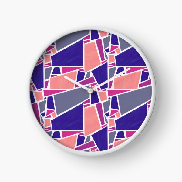 Mod Stained Glass - Pastel Pretty Clock
