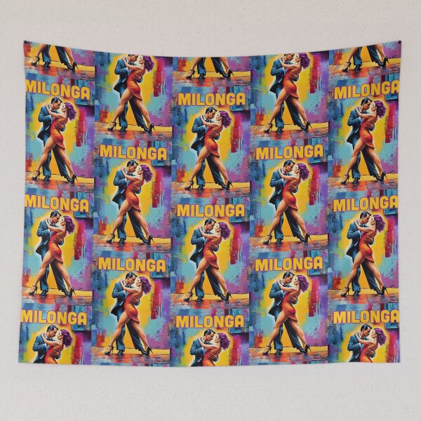 Item preview, Milonga Dance couple vibrant colors designed and sold by La Loca.
