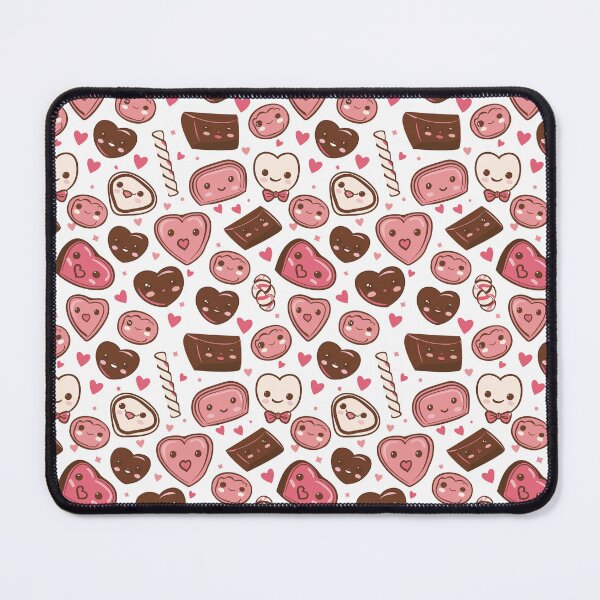 Item preview, Love Heart Chocolate Emoji Romantic Kawaii Seamless Pattern 4 designed and sold by SayItWithYours.
