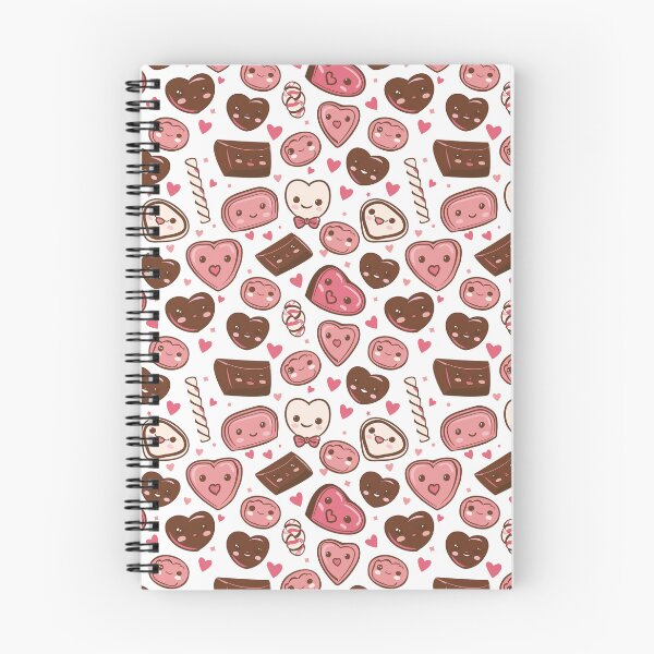 Item preview, Love Heart Chocolate Emoji Romantic Kawaii Seamless Pattern 4 designed and sold by SayItWithYours.
