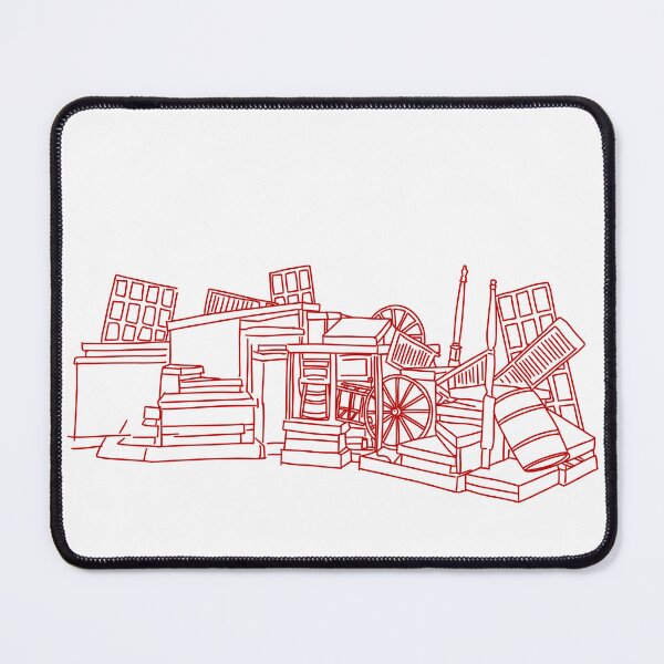 Item preview, Les Misérables Barricade Outline (Red) designed and sold by byebyesally.