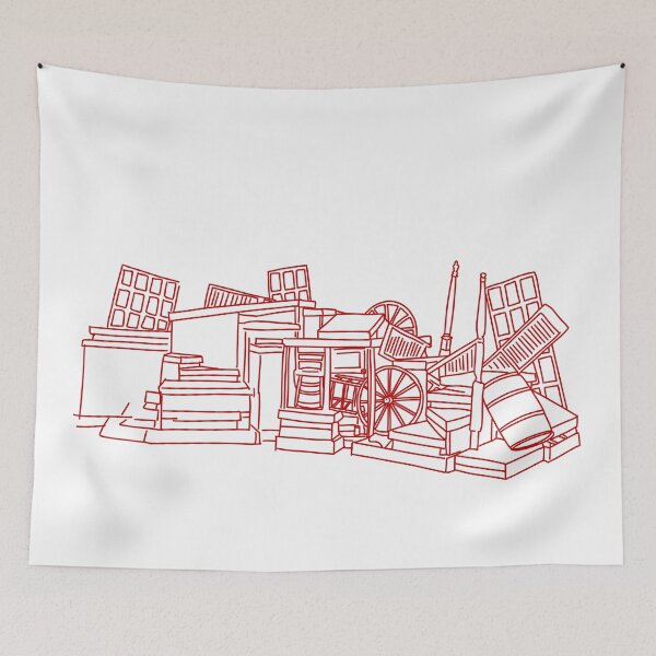 Item preview, Les Misérables Barricade Outline (Red) designed and sold by byebyesally.