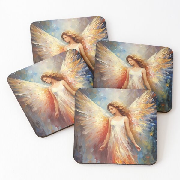 Item preview, Colorful Angel Art - Radiant and Ethereal Artwork designed and sold by Aurora-Solaris.