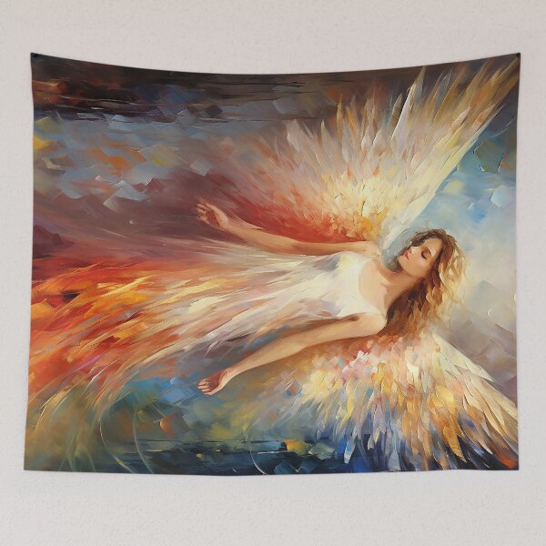 Item preview, Colorful Angel Art - Radiant and Ethereal Artwork designed and sold by Aurora-Solaris.