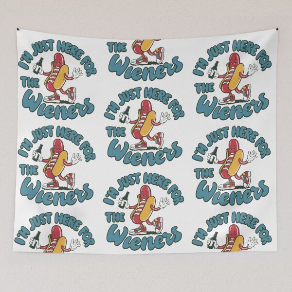 Item preview, 4th of July, I'm Just Here For The Wieners designed and sold by PlanetMarker.